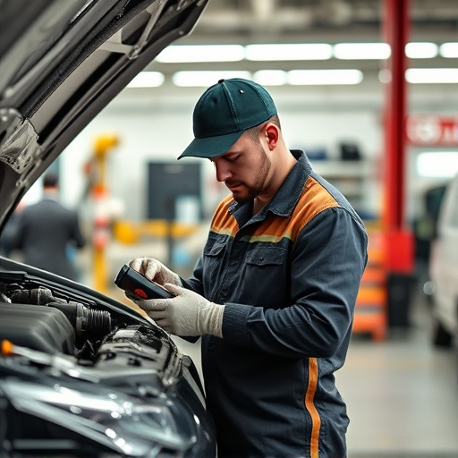 auto technician working