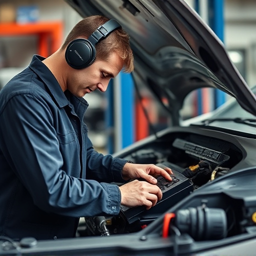 auto technician working