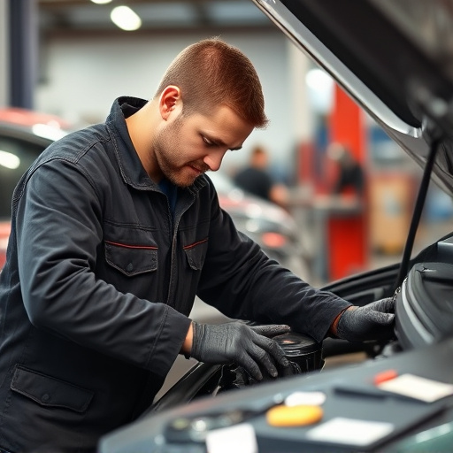 auto technician working