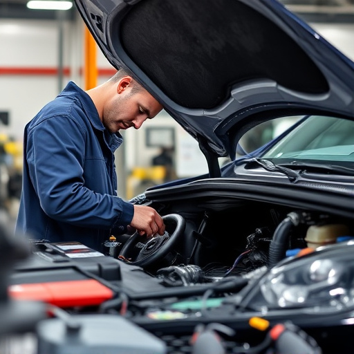 auto technician working