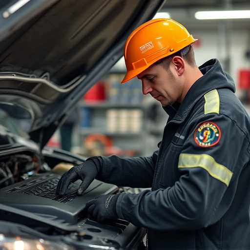 auto technician working