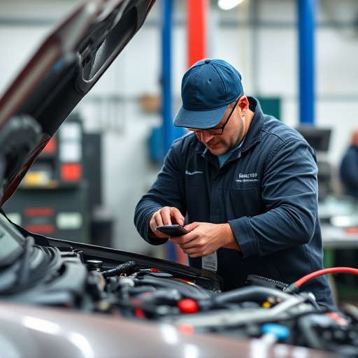 auto technician working
