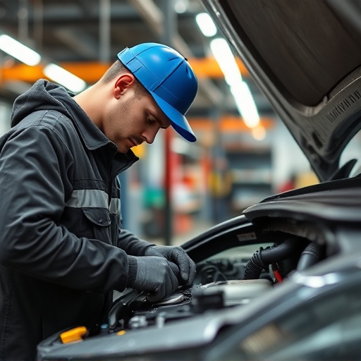 auto technician working