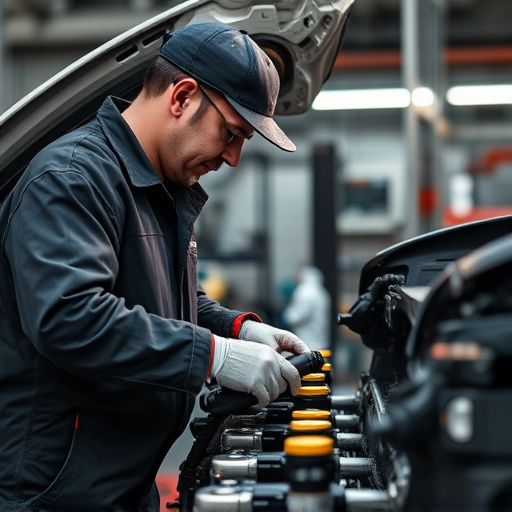 auto technician working