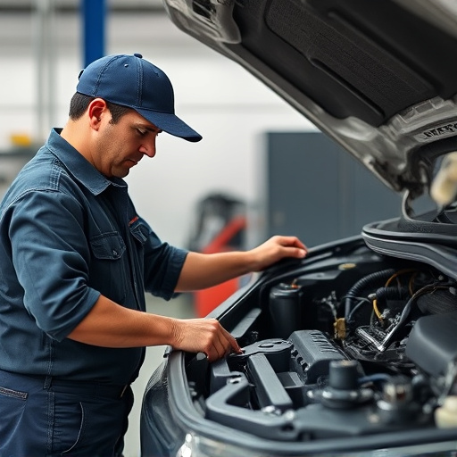 auto technician working