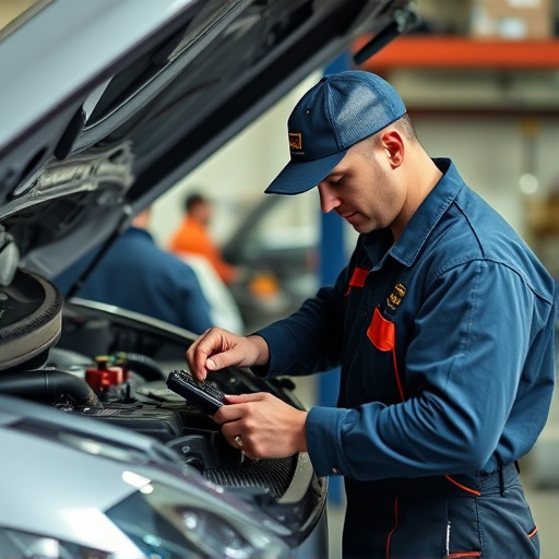 auto technician working