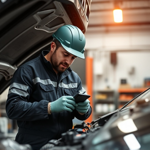 auto technician working