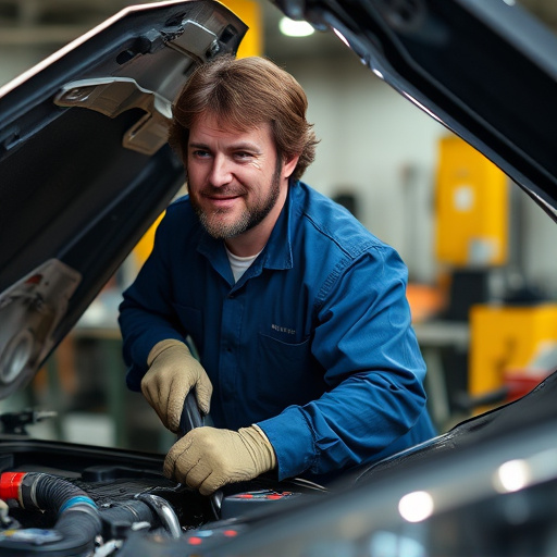 auto technician working