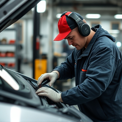 auto technician working