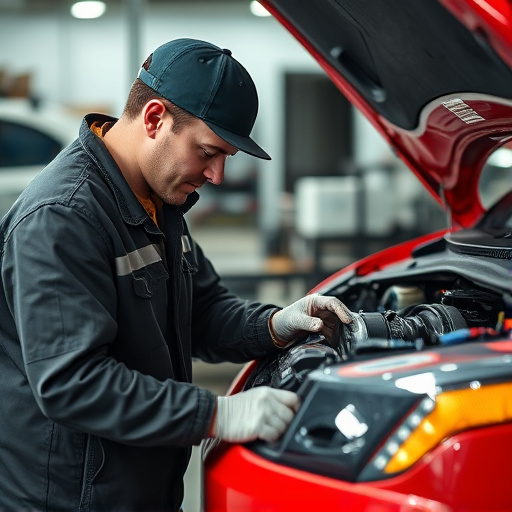 auto technician working