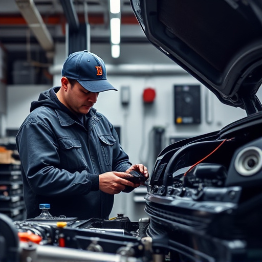 auto technician working