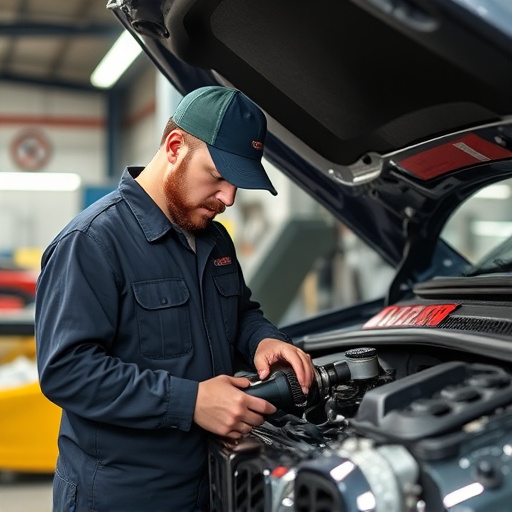 auto technician working