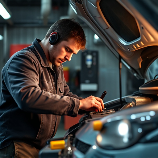 auto technician working