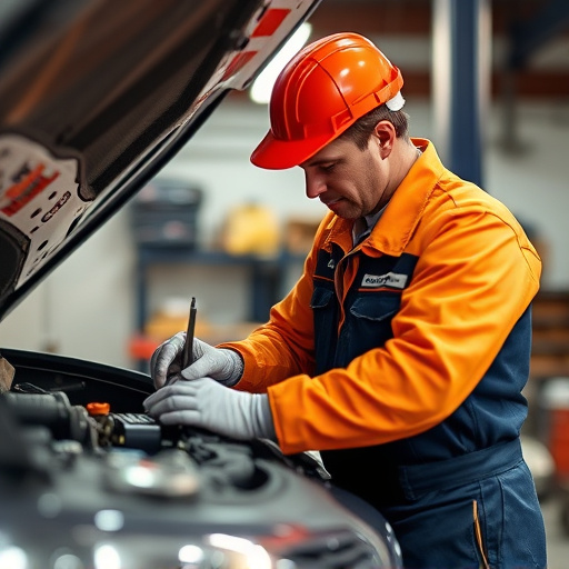 auto technician working