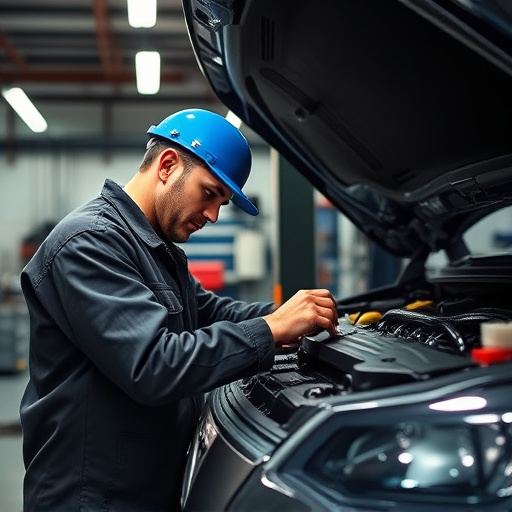auto technician working