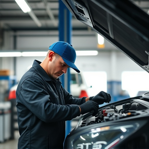 auto technician working