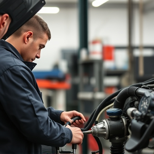 auto technician working