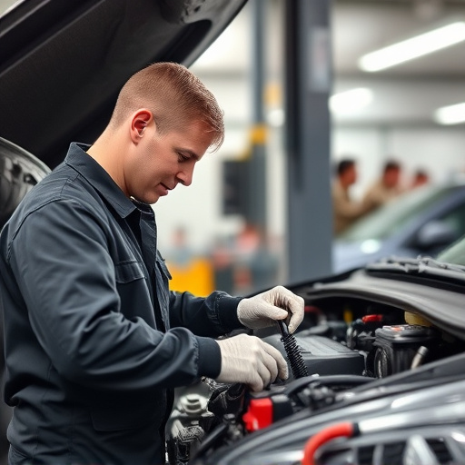 auto technician working