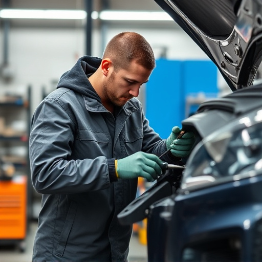 auto technician working