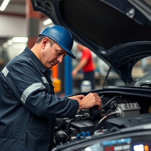 auto technician working