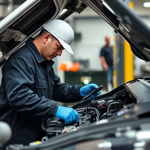 auto technician working