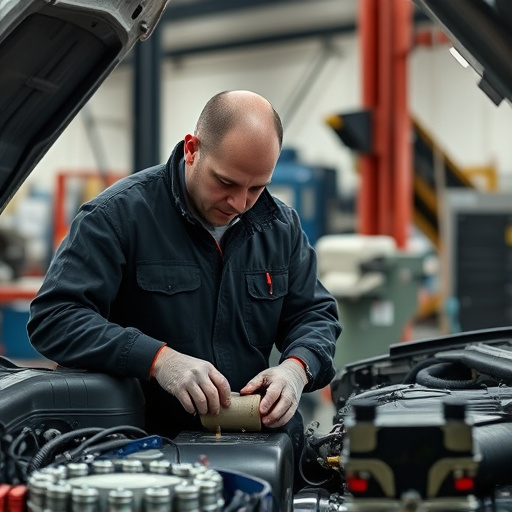 auto technician working