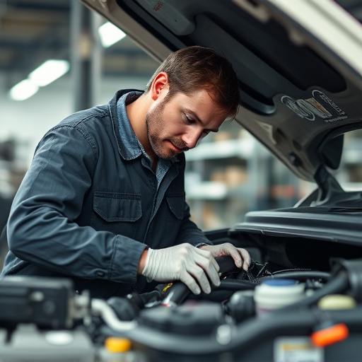 auto technician working