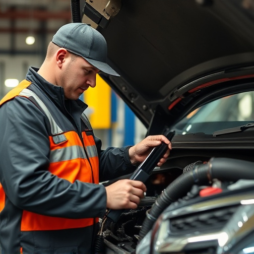 auto technician working