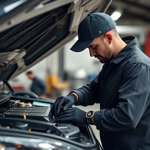 auto technician working