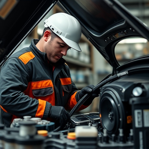 auto technician working