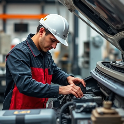 auto technician working