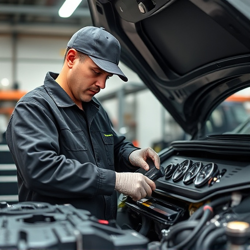 auto technician working