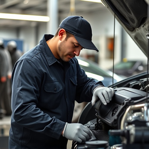 auto technician working