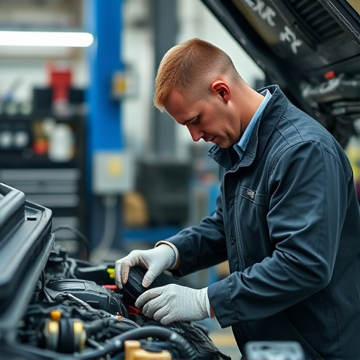 auto technician working