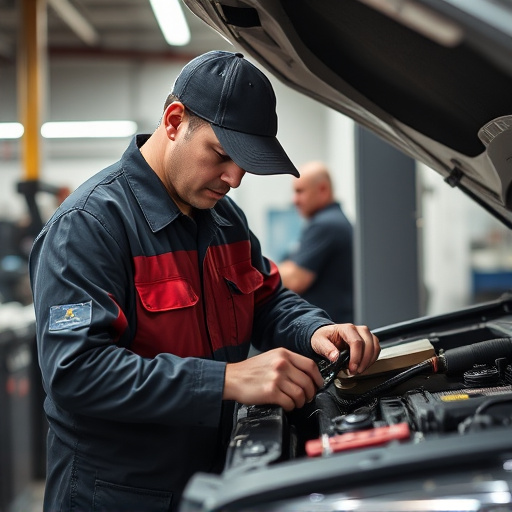 auto technician working