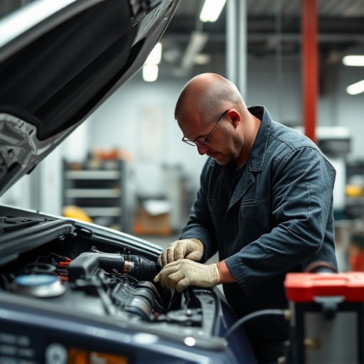 auto technician working