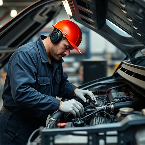 auto technician working