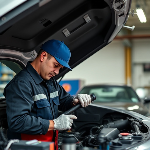 auto technician working