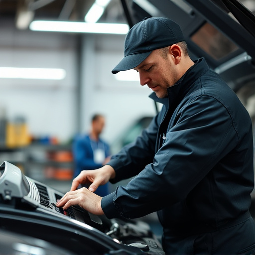 auto technician working