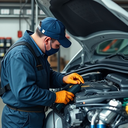 auto technician working