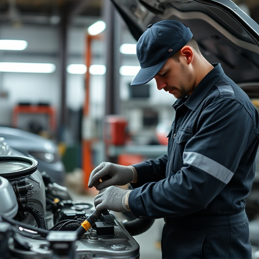 auto technician working