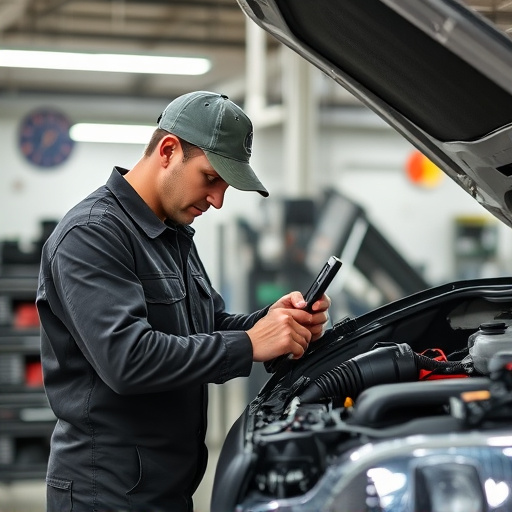 auto technician working