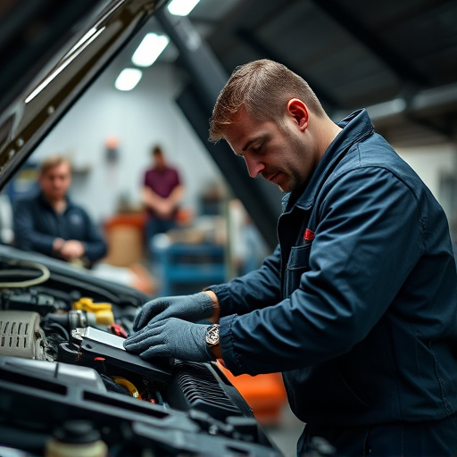 auto technician working
