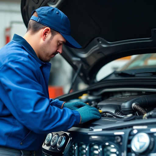 auto technician working