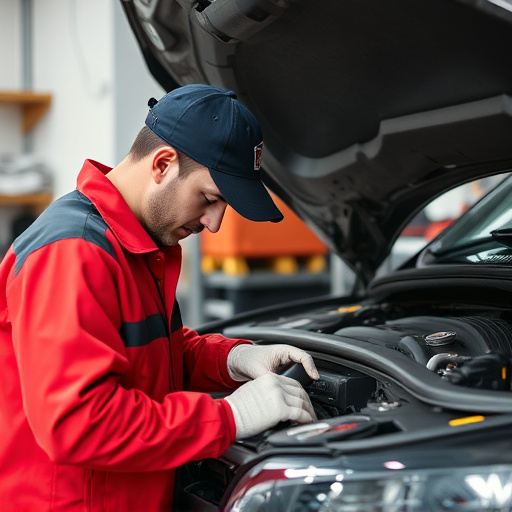auto technician working