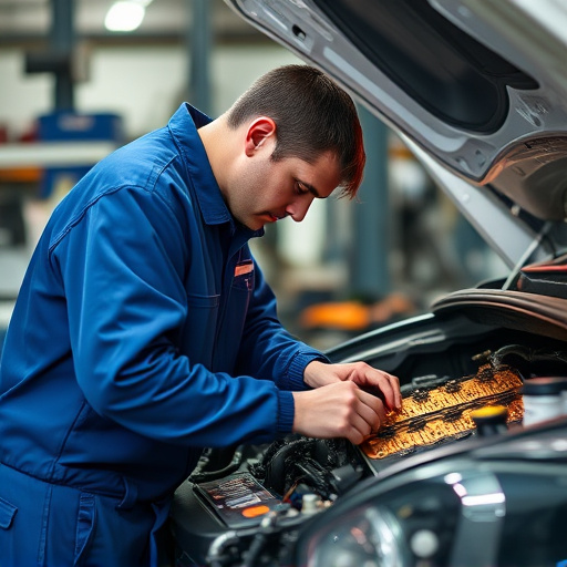 auto technician working