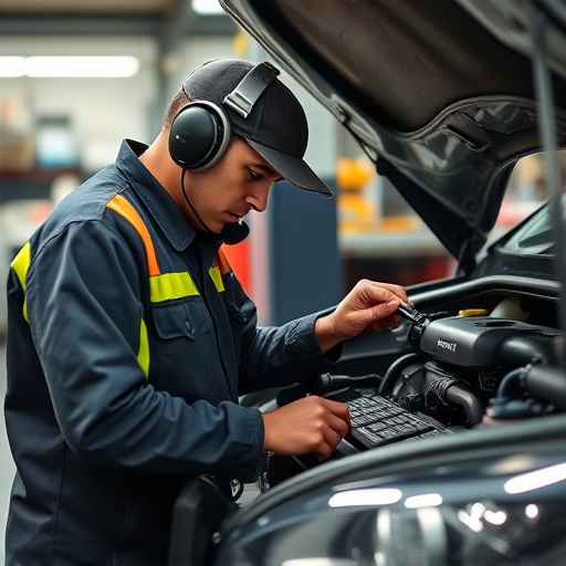 auto technician working