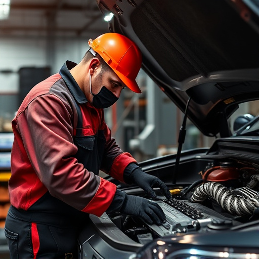 auto technician working