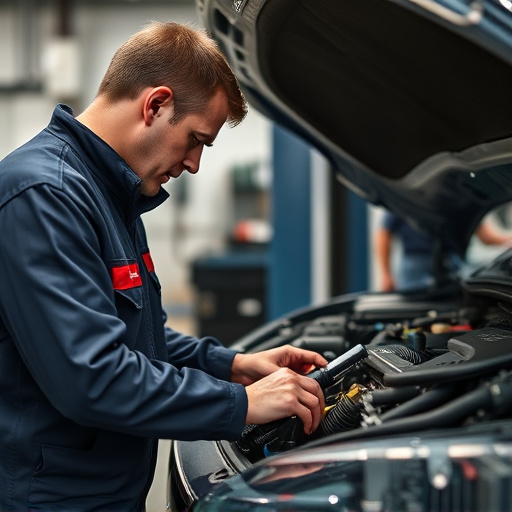 auto technician working