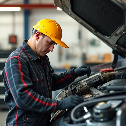 auto technician working